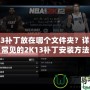 2K13補丁放在哪個文件夾？詳解最常見的2K13補丁安裝方法