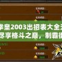 《拳皇2003出招表大全無(wú)界：盡享格斗之巔，制霸街機(jī)世界》