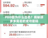 PDD因為什么出名？揭秘拼多多背后的成功密碼