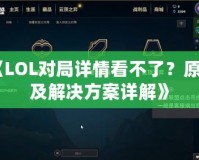 《LOL對局詳情看不了？原因及解決方案詳解》