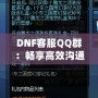 DNF客服QQ群：暢享高效溝通與貼心服務(wù)的最佳平臺(tái)