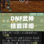 DNF武神技能詳細(xì)介紹圖——打造完美武神角色的必備指南