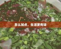 怎么加點(diǎn)，生活更有味