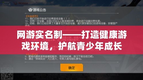 網(wǎng)游實名制——打造健康游戲環(huán)境，護航青少年成長