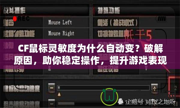 CF鼠標(biāo)靈敏度為什么自動變？破解原因，助你穩(wěn)定操作，提升游戲表現(xiàn)！