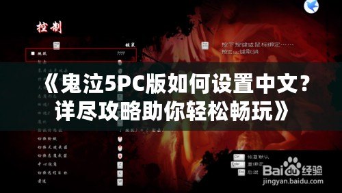 《鬼泣5PC版如何設(shè)置中文？詳盡攻略助你輕松暢玩》