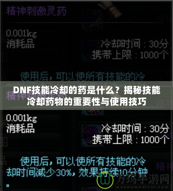 DNF技能冷卻的藥是什么？揭秘技能冷卻藥物的重要性與使用技巧